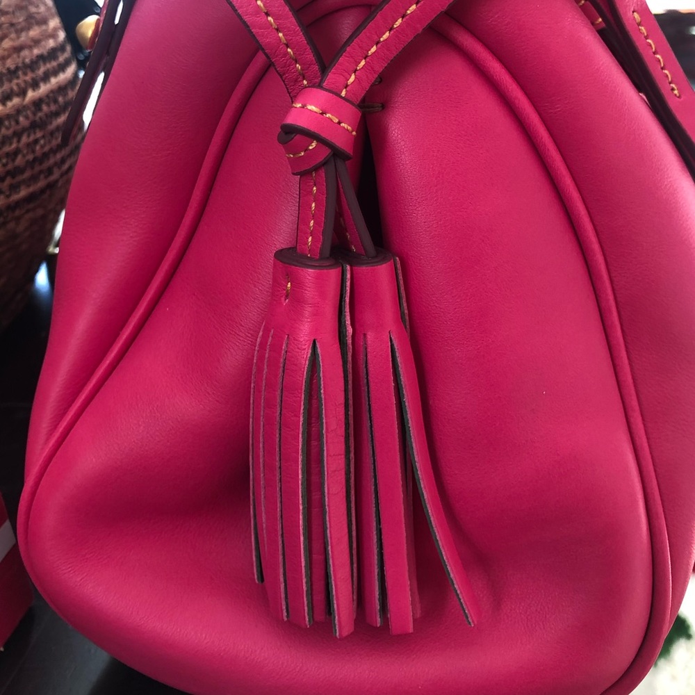 Dooney & Bourke Florentine Small Satchel w/ detachable, strap- FUSHIA - Picture 9 of 9